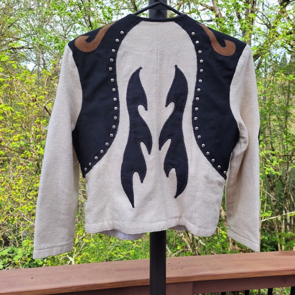SOLD: VTG Western SW Country Farm Horse Equestrian Studded Jacket Rodeo Ranch - Picture 3 of 8